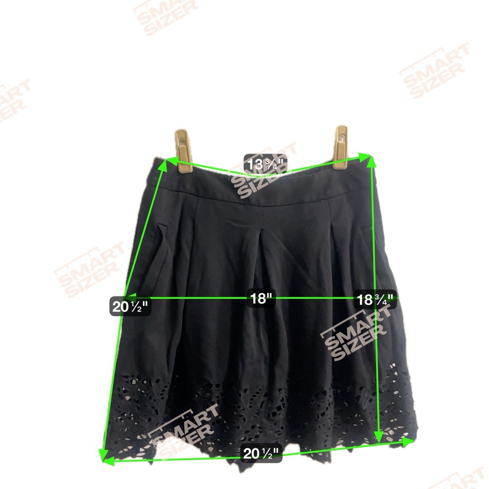 Black Skirt with Eyelet Hem